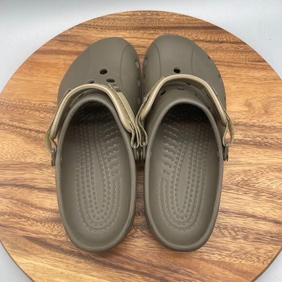 Crocs Ace Boating Clogs Mens Size 9 Green Comfort Casual Shoes